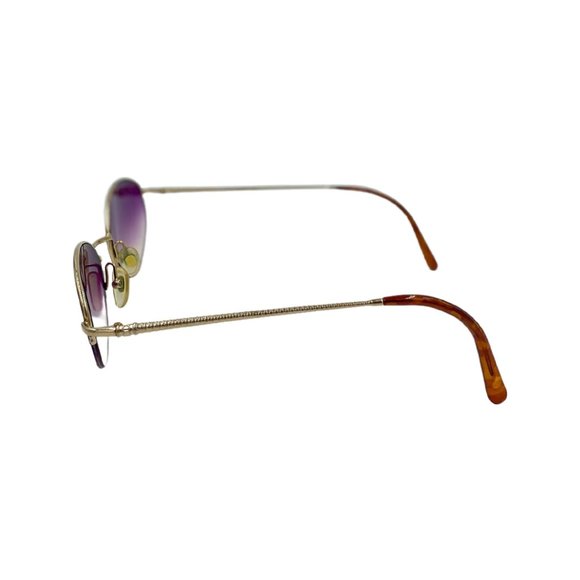 80\'s 90\'s Small CHRISTIAN DIOR Sunglasses Eyewear Gold Metal Frames Purple Lens main image 6